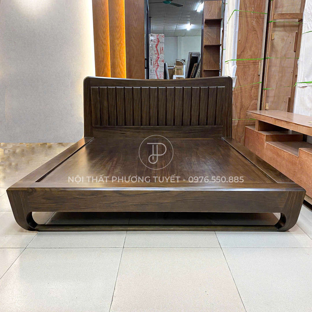 Giường Ngủ gỗ Mun Chân quỳ GN.M02