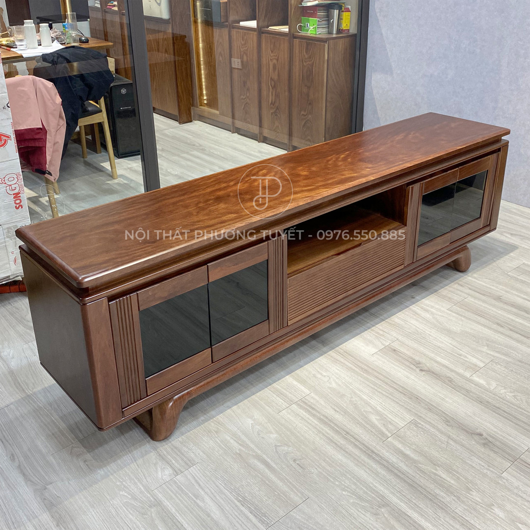 Kệ TV Cánh Kính Óc Chó K-M02